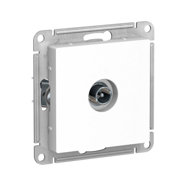 Фото Розетка atlasdesign tv оконечная 1db механизм белый atn000191