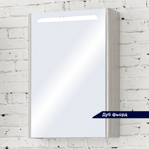 Фото Шкаф зеркальный акватон сильва 50см дуб фьорд 1a215502siw6l