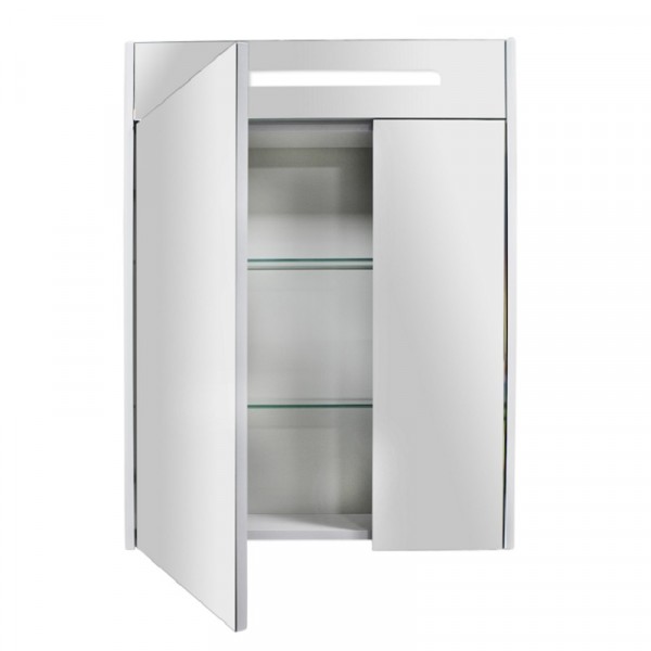 Фото Шкаф зеркальный акватон сильва 60см дуб полярный 1a216202siw70