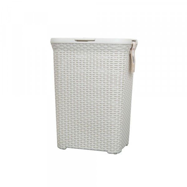 Фото Корзина для белья rattan style 60л кремо