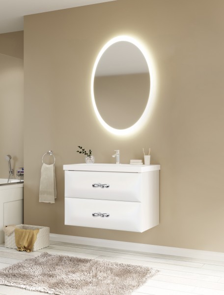 Фото Тумба 80п 2я ovale 4422-128 chrome