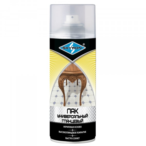 Фото Лак аэрозольный skyron sr-24001 520мл, глянцевый