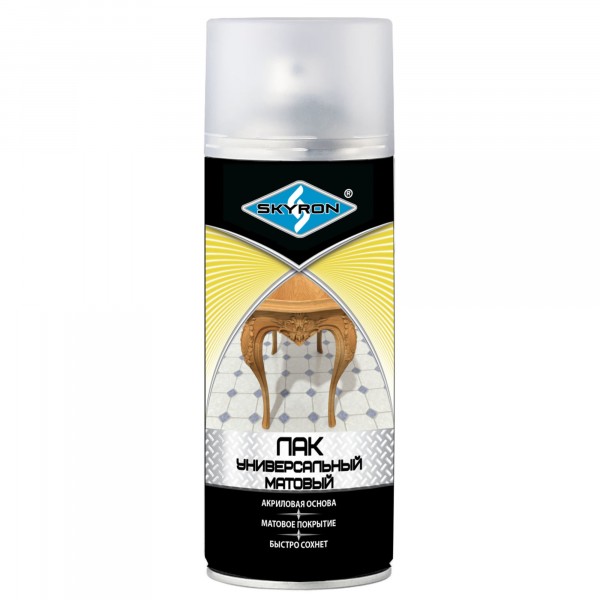 Фото Лак аэрозольный skyron sr-24003 520мл, матовый