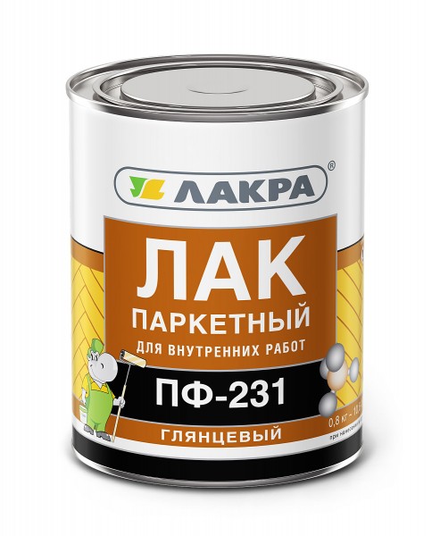 Фото Лак пф-231 0,8кг л-с паркетный