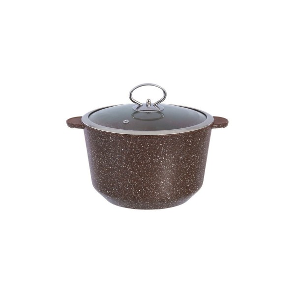 Фото Кастрюля с крышкой 4л dariis гранит браун-браун 22см кс-400вв