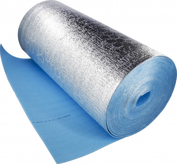 Фото Пенофол тип - а (алюм. фольга) 10 мм, 1,2 х 10 м (12м2, 1 рулон)