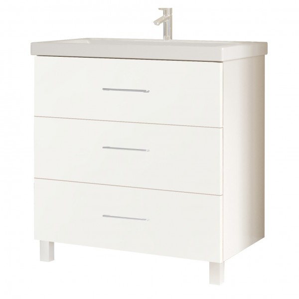 Фото Тумба 60н 3я бг рейлинг хром/квадрат