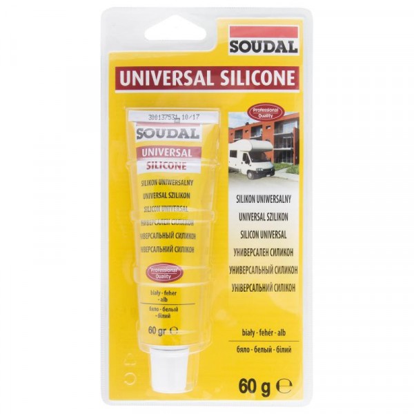 Фото Герметик силиконовый soudal универсальный 60 гр., белый