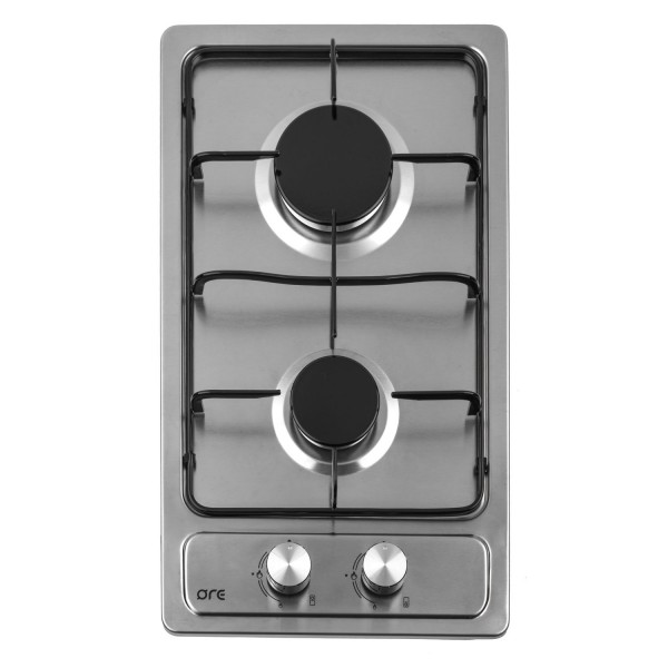 панель варочная газ нерж сталь ore lga30 2 конфорки стальные решетки газ-контроль 630600₽