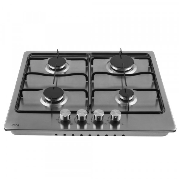 панель варочная газ нерж сталь ore lga60 4 конфорки стальные решетки газ-контроль