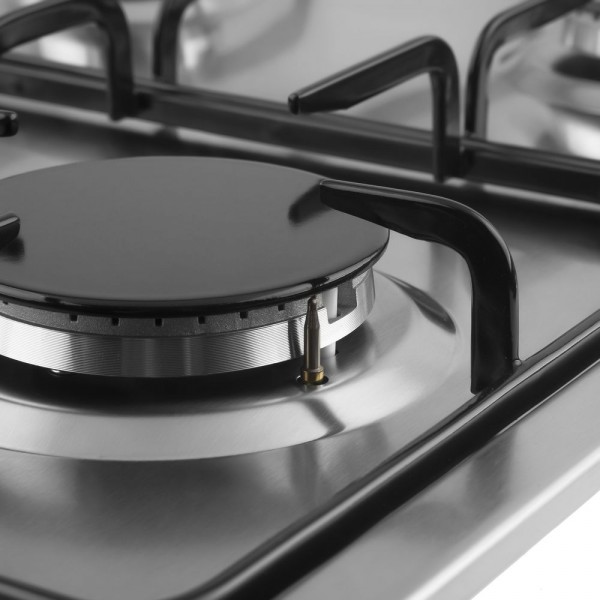 панель варочная газ нерж сталь ore lga60 4 конфорки стальные решетки газ-контроль