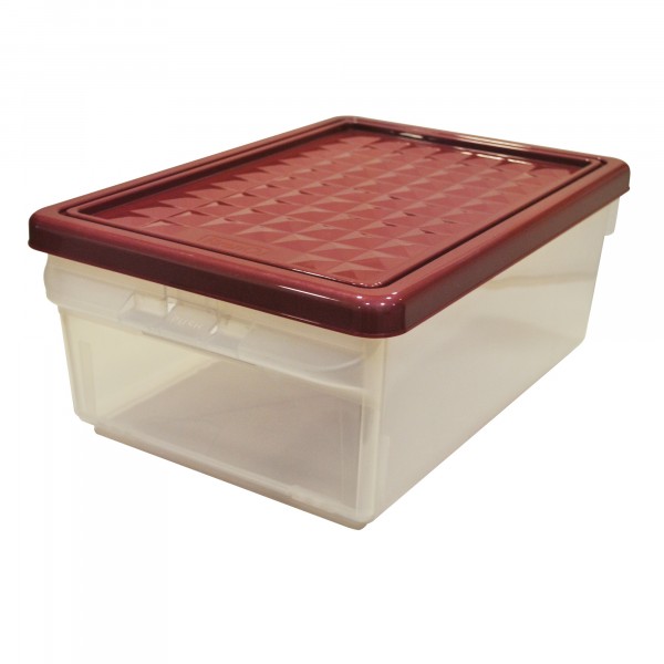Фото Ящик для хранения 15л branq с боковой дверцей бордовый bq2591брд