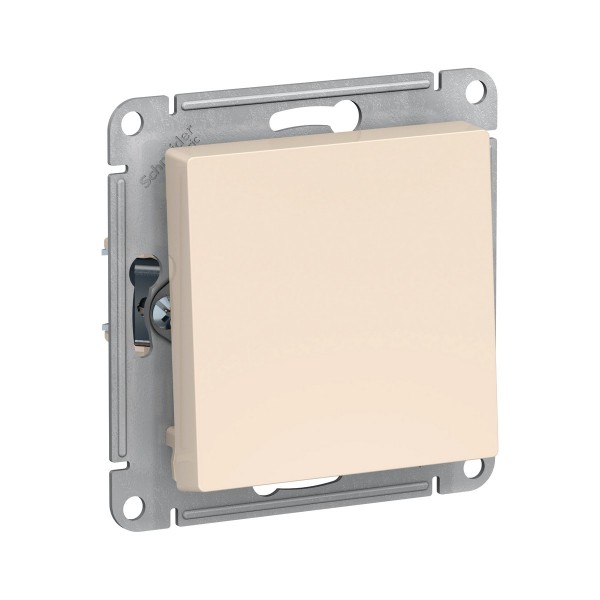 Фото Выключатель 1-клавишный atlasdesign сх.1 10ах механизм бежевый atn000211