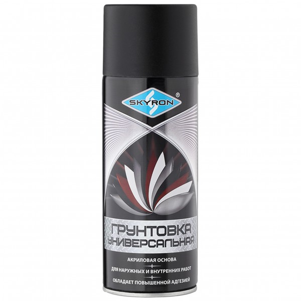 Фото Грунтовка аэрозольная skyron акриловая черная