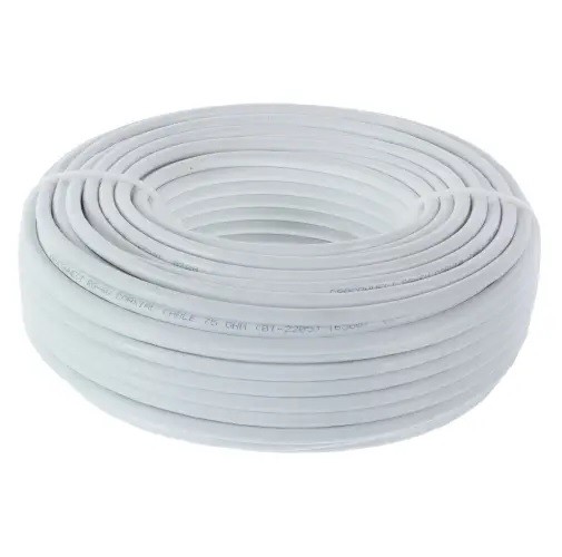 Фото Кабель rg-6u, ccs/al/al (32%), 75 ом, 100м (на отрез), белый, proconnect, 01-2251