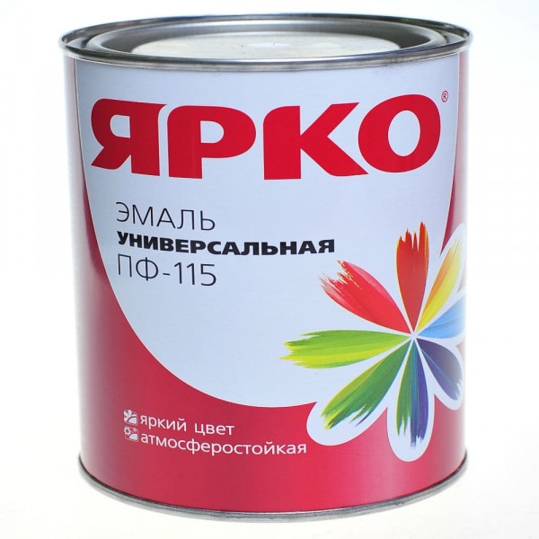 Фото Эмаль ярко пф-115 1,9кг белая матовая  /ярославль/