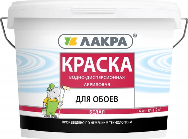 Фото Краска в/д для обоев 14,0кг белая л-с