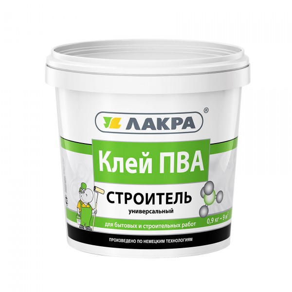 Фото Клей пва универсальный строитель 0,9кг л-с