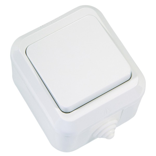 Фото Выключатель 1клав. makel влагозащитная серия ip44, белый, 18300