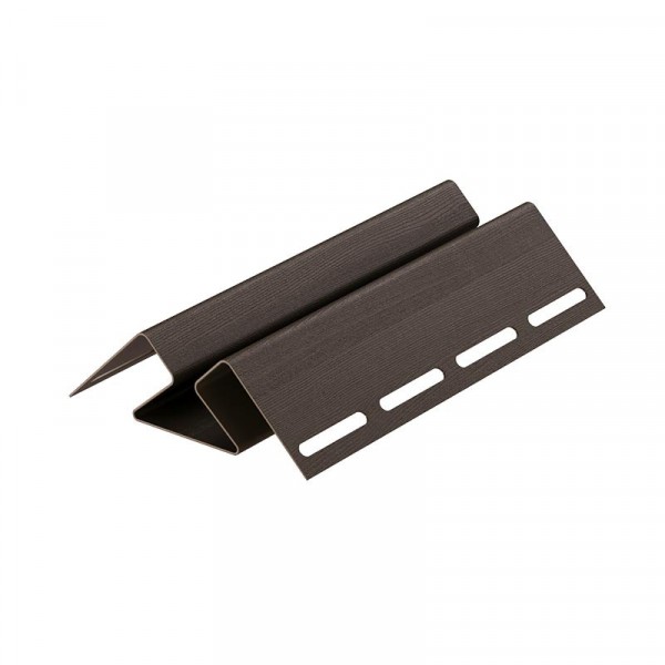 Фото Угол внутренний для сайдинга docke premium, цвет шоколад, 3 м
