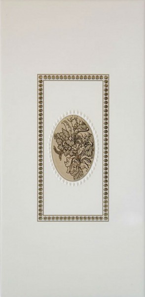 Фото Декор мидаль коричневый 20х40