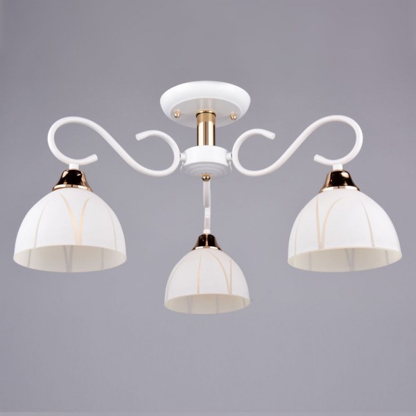 Фото Люстра потолочная россвет рс20106 wt+fg/3c е27 3x60вт