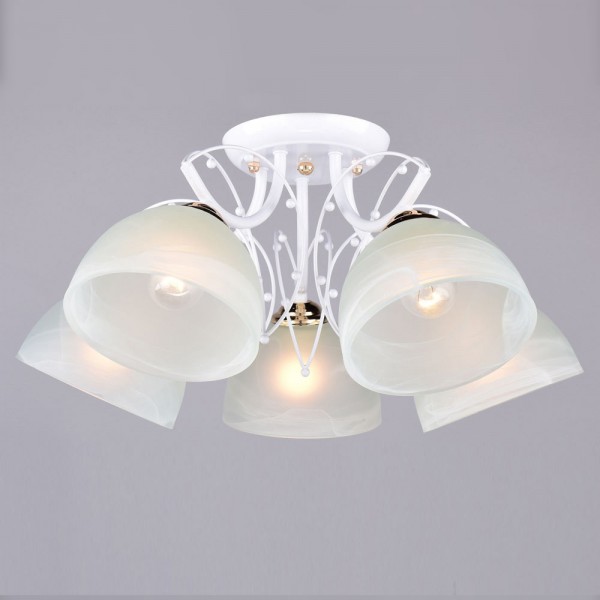 Фото Люстра потолочная россвет рс20529 wt+fg/5c е27 5x60вт