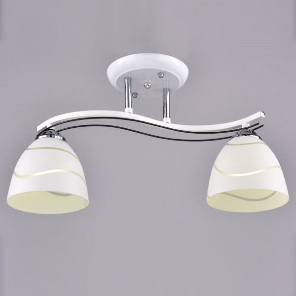 Фото Люстра потолочная россвет рс20668 wt+cr/2c е27 2x60вт