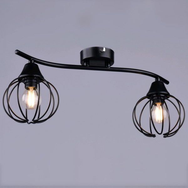 Фото Люстра потолочная россвет андромеда рс20867 bk/2c е14 2x60вт