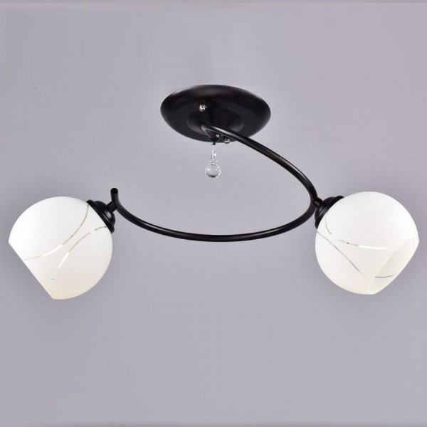 Фото Люстра потолочная россвет рс20968 bk+cr/2c е27 2x60вт