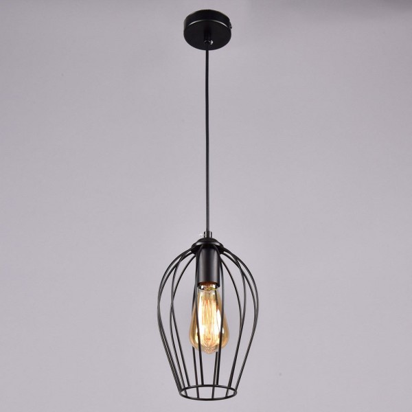 Фото Светильник подвесной россвет чарлстон рс21048 bk/1p е27 1x60вт