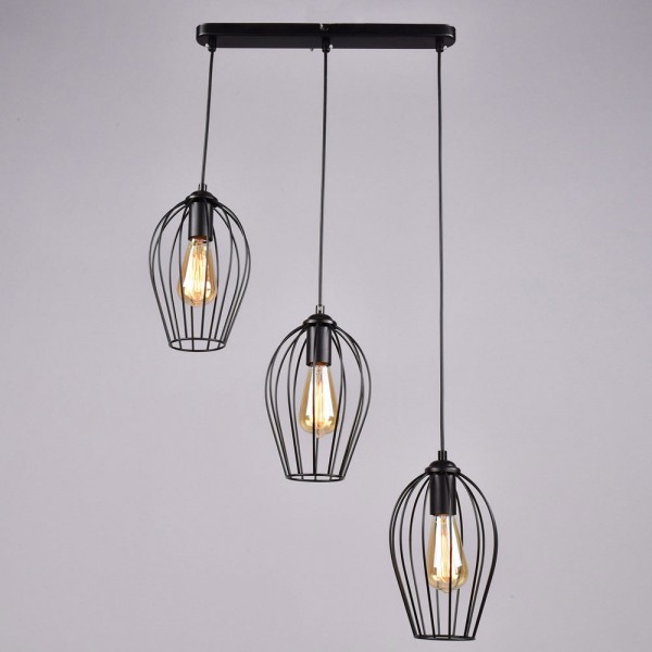 Фото Светильник подвесной россвет чарлстон рс21048 bk/3p е27 3x60вт