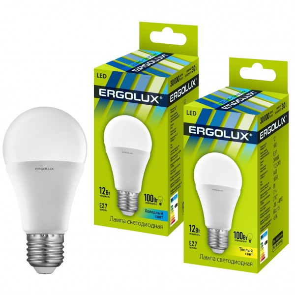 Фото Лампа светодиодная ergolux 12151 е27 груша 220вт 4500к