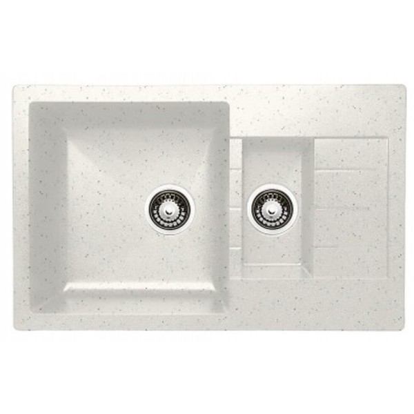 Фото Мойка дуо жасминовая 790*495 с сифоном