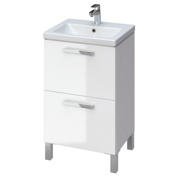 Фото Тумба под раковину melar для умывальника como 50 белая (подвесная/на ножках)  /cersanit/