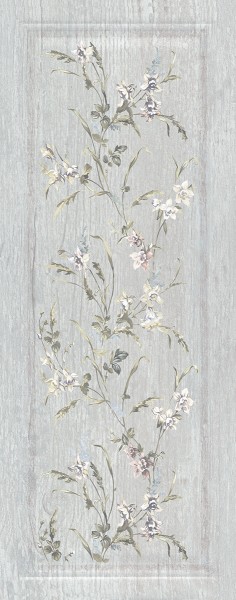 Фото Керамическая плитка 20х50 кантри шик серый панель декорированный