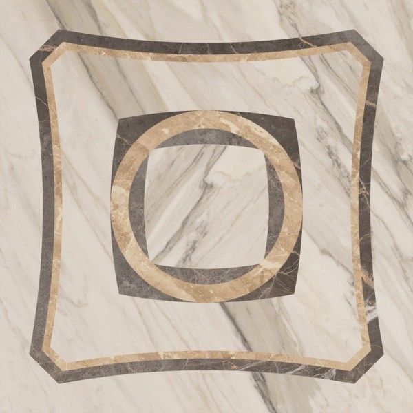 Фото Вставка портофино 45*45 белый лаппатир. интарсио