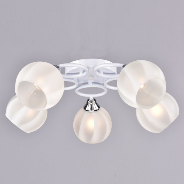 Фото Люстра потолочная россвет орион рс20935 wt/5c е27 5x60вт ip20