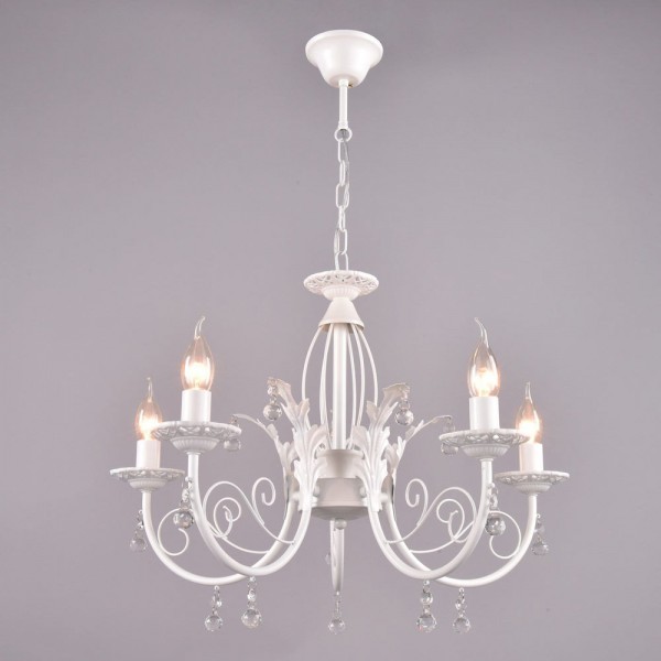 Фото Люстра подвесная россвет реверанс рс20786 wt/5p е14 5x60вт ip20