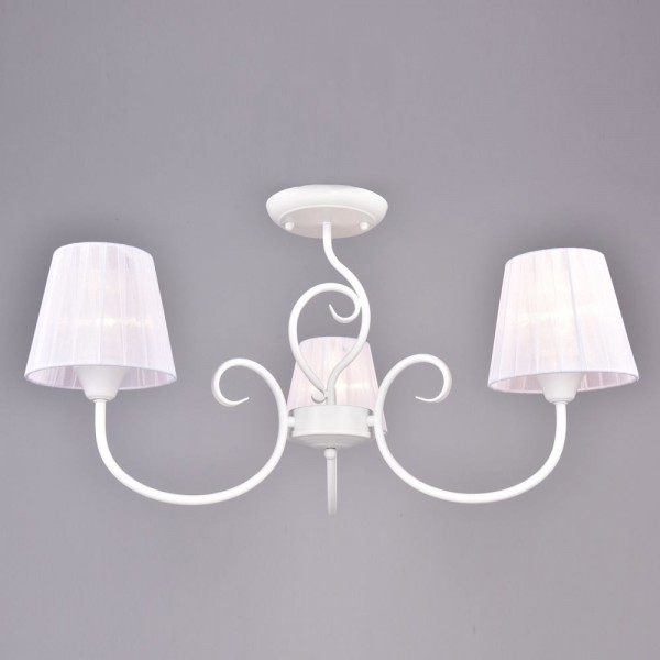 Фото Люстра потолочная россвет феерия рс20916 wt/3c е27 3x60вт ip20