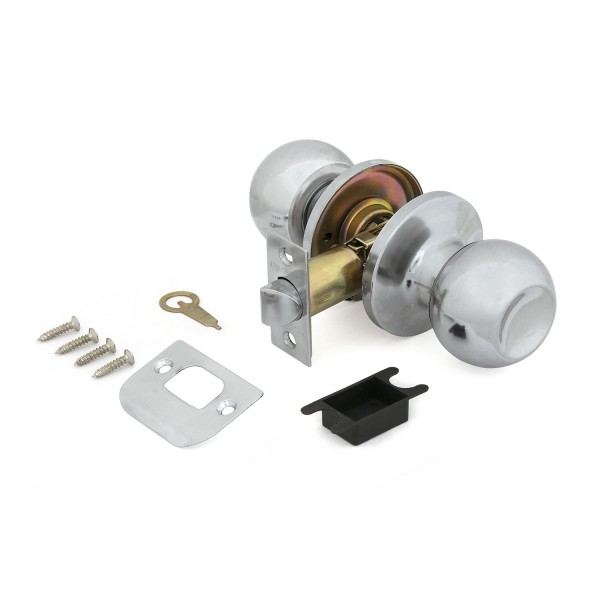 Фото Ручки дверные с защелкой без запия palladium 607,цвет хром