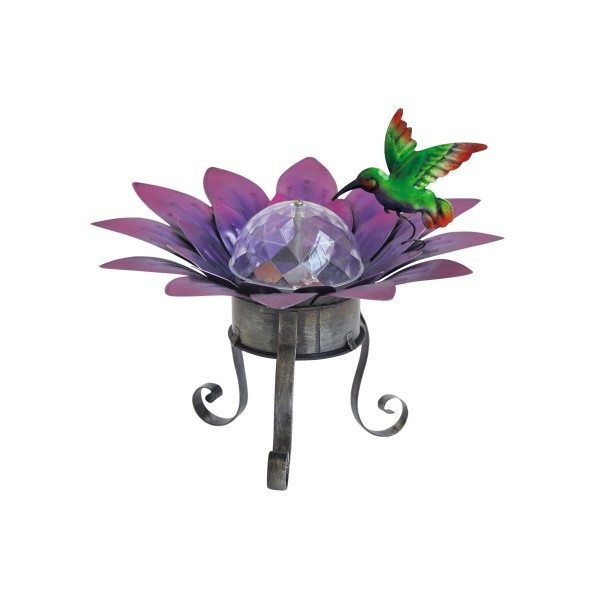 Фото Фонарь садовый чудесный сад 696 кувшинка св/диодный вращающийся на солнечной батарее, металл