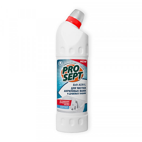 Фото Средство для чистки акриловых поверхностей и душевых кабин 0,75л Bath Acryl Prosept концентрат 189-0