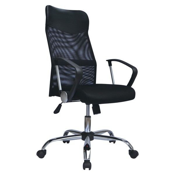 Фото Кресло brabix flash mg-302 хром черный 530867