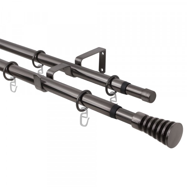 Фото Карниз двойной телескоп 16/19мм 160/300 с мет.кольцами 104.681