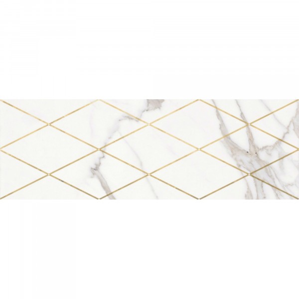 Фото Декор миланезе дизайн каррара 60х20 белый 1664-0141