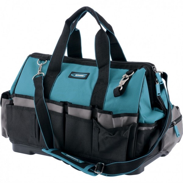 Фото Сумка для инструмента handwerker 42 кармана пластик. дно наплечный ремень 475х260х360мм gross 90273