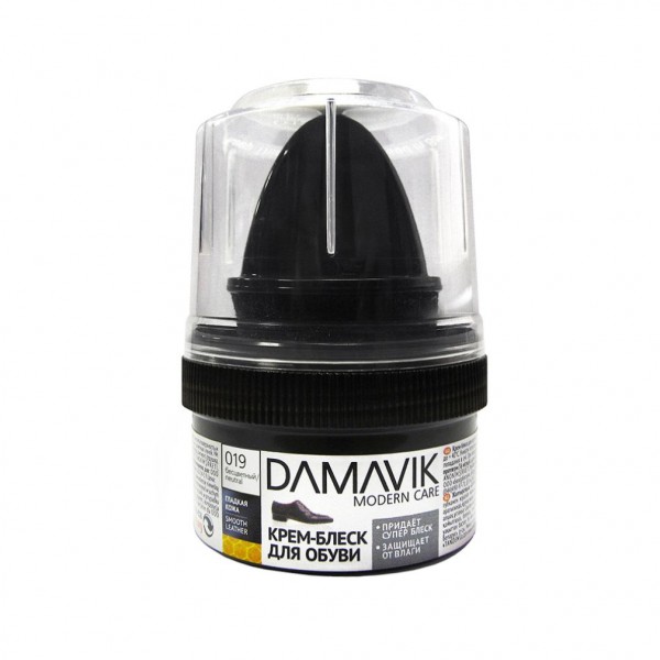 Фото Крем-блеск для обуви 50мл dамаv_к бесцветный с губкой пласт.банка 9306-019