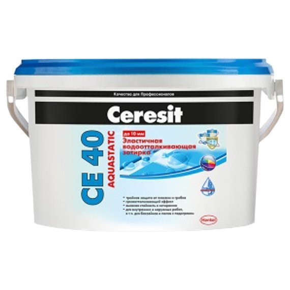 Фото Затирка водоотталкивающая ceresit се 40, цвет сиена, 2 кг