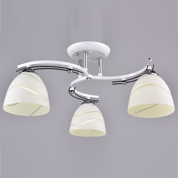 Фото Люстра потолочная россвет рс20668 wt+cr/3c е27 3x60вт ip20